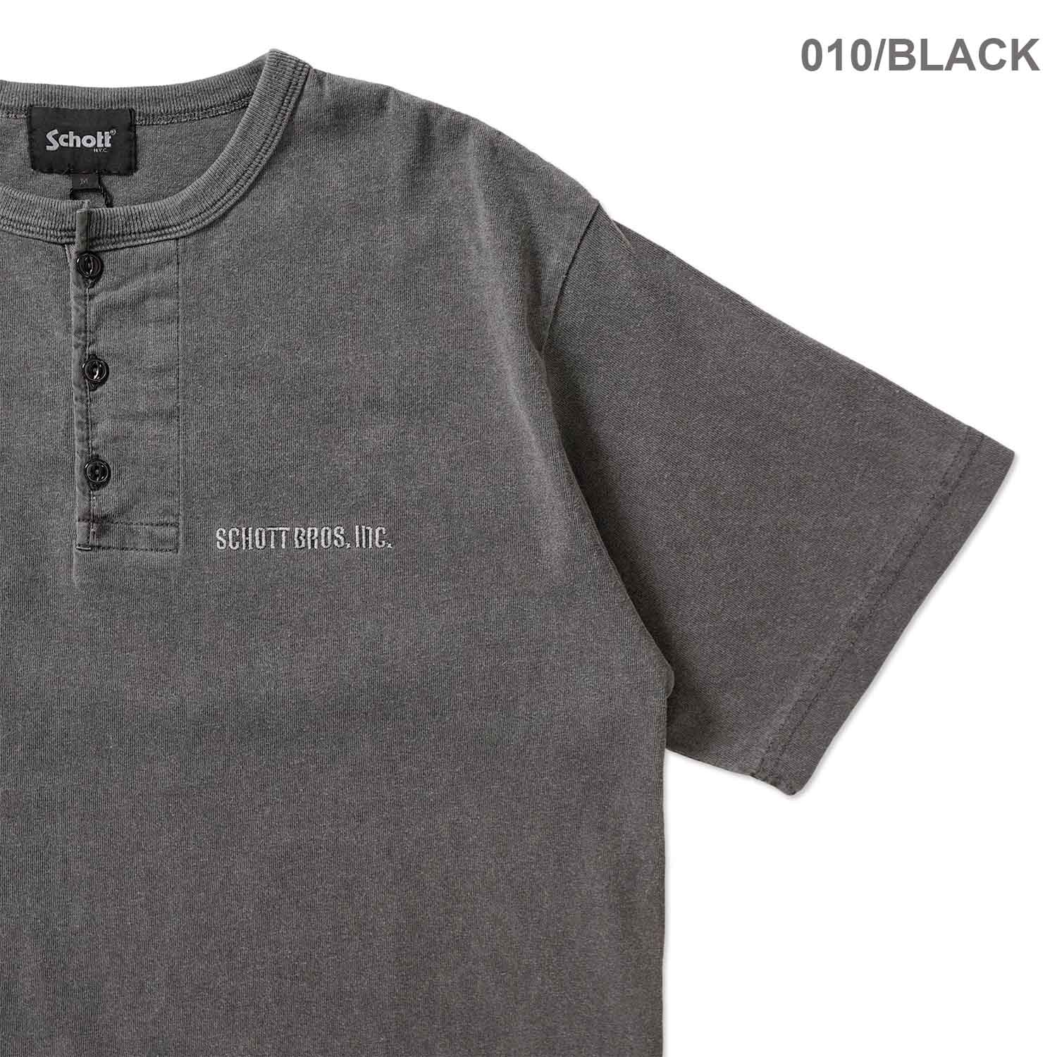 Schott ����å� Ⱦµ�ԥ���� "TIME TESTED OVER FOUR GENERATIONS EMB. HENLEY T-SHIRT" 782-6134005