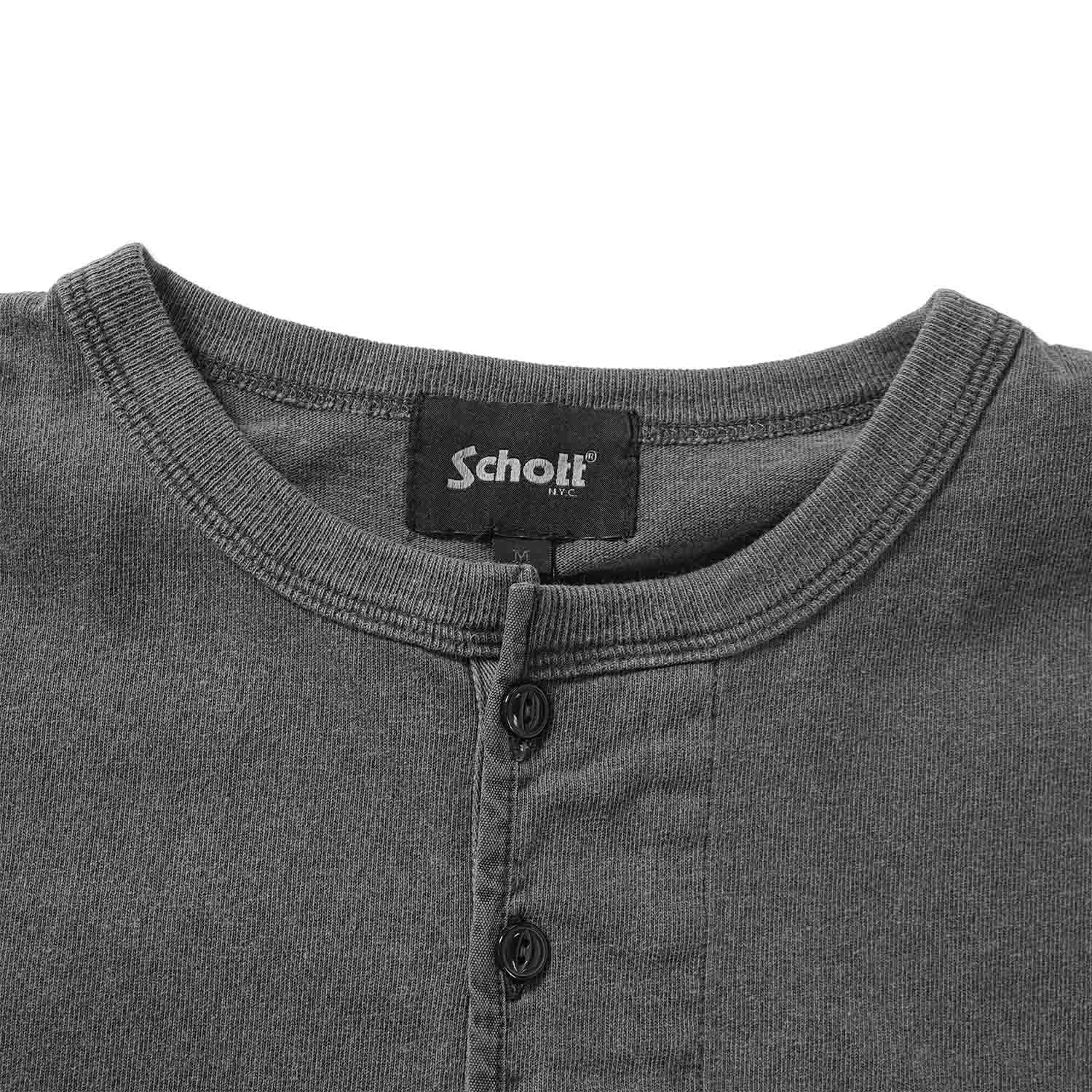 Schott ����å� Ⱦµ�ԥ���� "TIME TESTED OVER FOUR GENERATIONS EMB. HENLEY T-SHIRT" 782-6134005