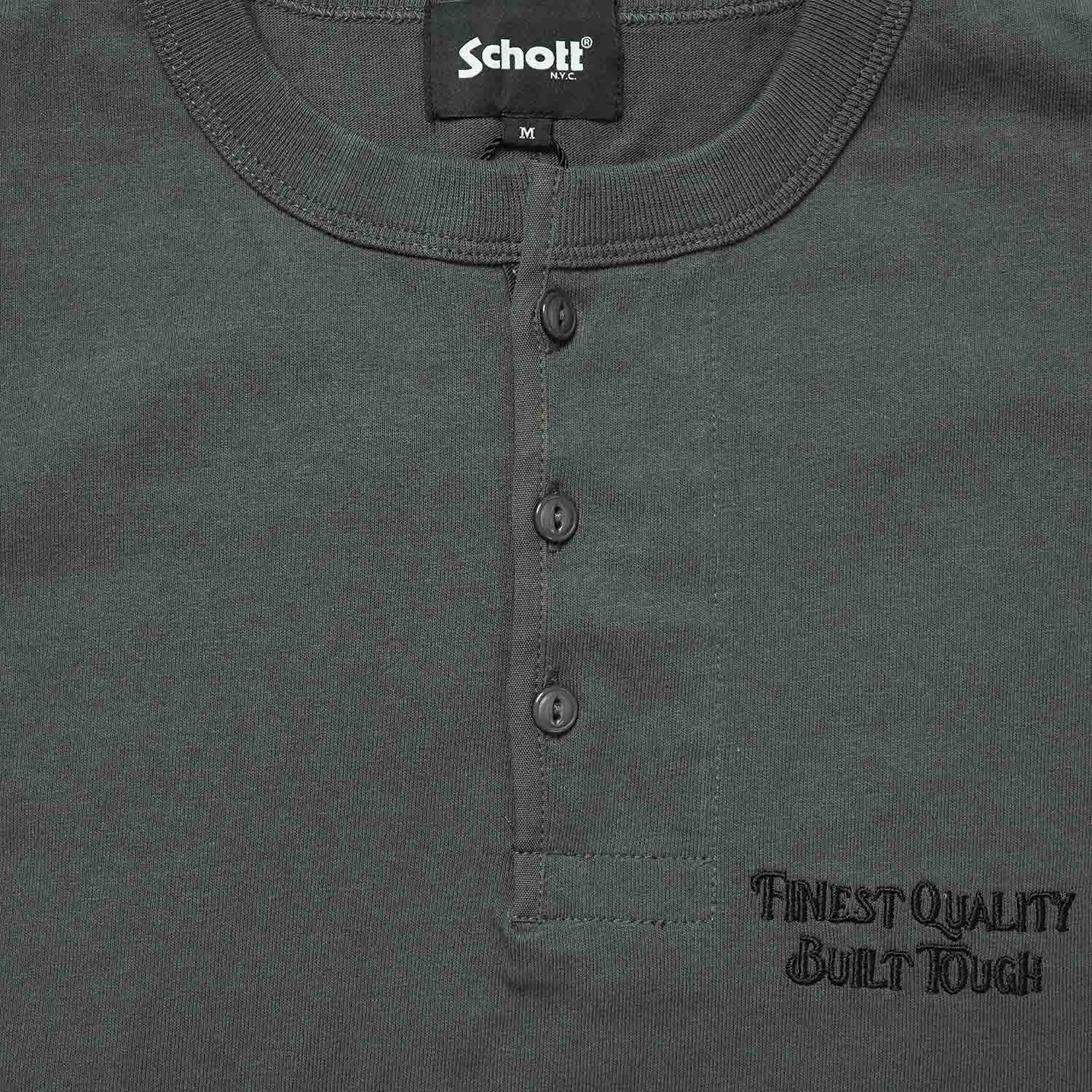 Schott ����å� ȾµT����� "FINEST QUALITY BUILT TOUGH EMB. HENLEY T-SHIRT" 782-6134021