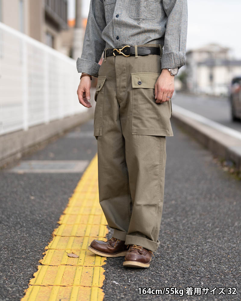 WAREHOUSE �������ϥ��� �ѥ�� Lot.1097  "USMC HERRINGBONE MONKEY PANTS" 1097(22SS)