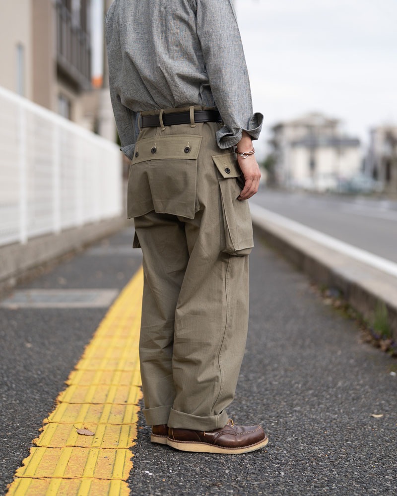 WAREHOUSE �������ϥ��� �ѥ�� Lot.1097  "USMC HERRINGBONE MONKEY PANTS" 1097(22SS)
