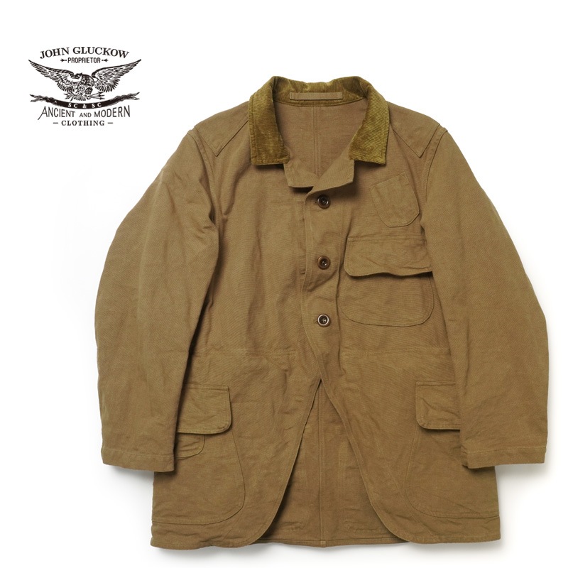 �ڥ�󥦥��å����JOHN GLUCKOW ����󥰥�å���  ���㥱�å� ������  Lot JG-36  "Duck Game Coat"  JG-36(25SS)-OW