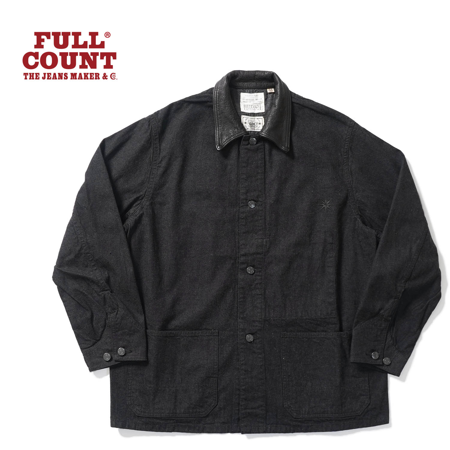 FULLCOUNT �ե륫����� ���㥱�å� ��Leather Collar Denim Chore Jacket" GFC2001