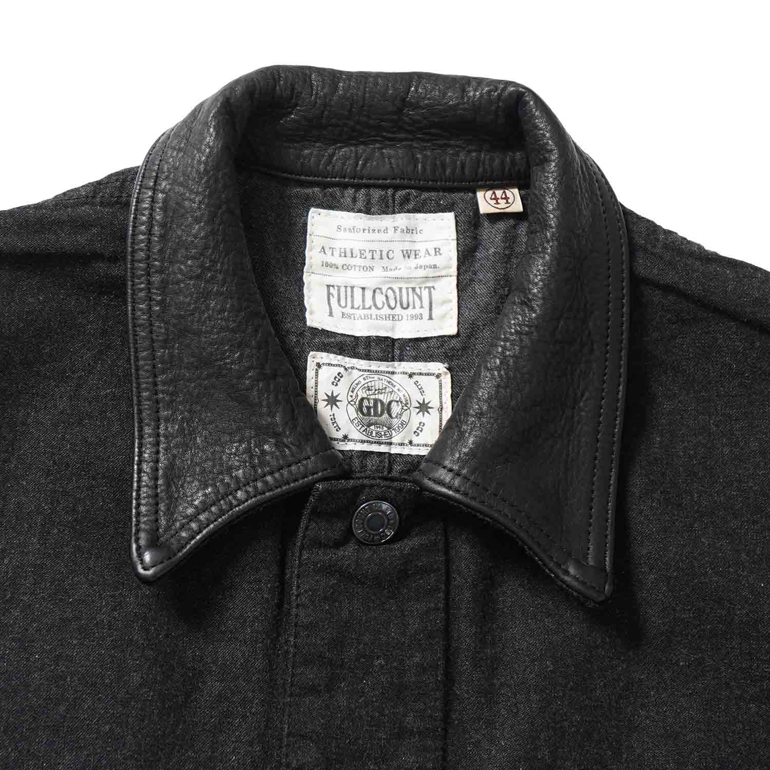 FULLCOUNT �ե륫����� ���㥱�å� ��Leather Collar Denim Chore Jacket" GFC2001