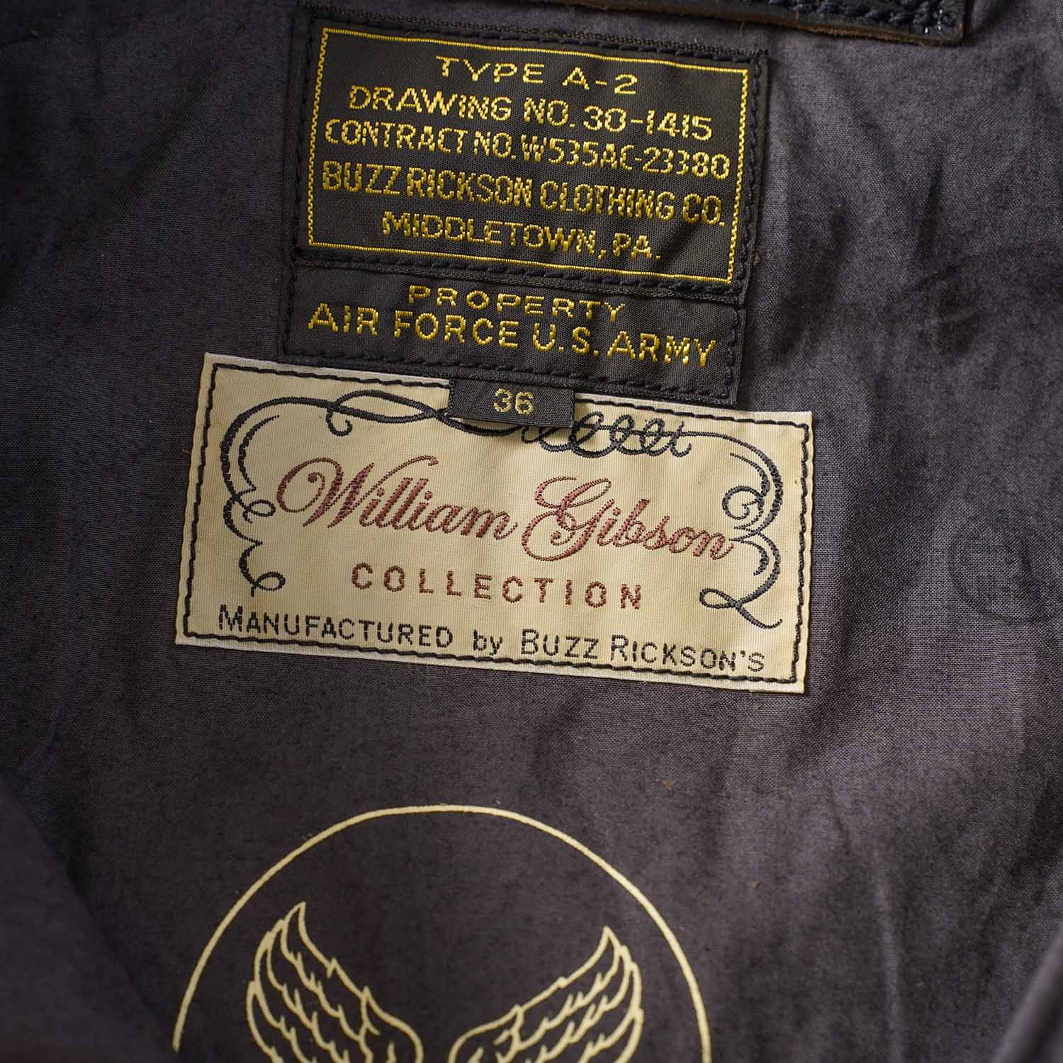 BUZZ RICKSON'S �Х��ꥯ���� ���㥱�å� ��WILLIAM GIBSON COLLECTION Type BLACK A-2��  BR80596