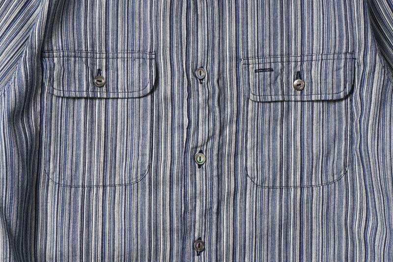 SUGAR CANE ���奬�������� Ĺµ ����� "FICTION ROMANCE 5.5oz. INDIGO STRIPE WORK SHIRT" SC29396