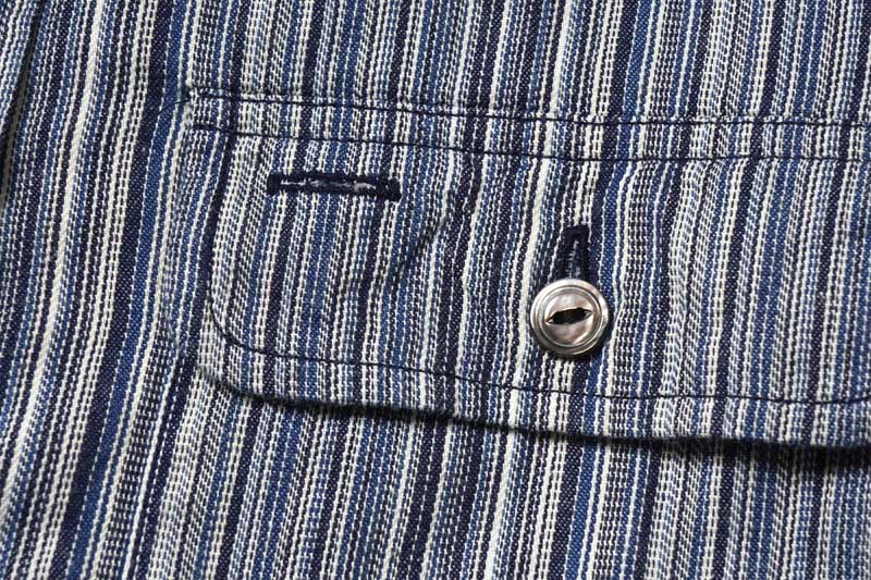 SUGAR CANE ���奬�������� Ĺµ ����� "FICTION ROMANCE 5.5oz. INDIGO STRIPE WORK SHIRT" SC29396