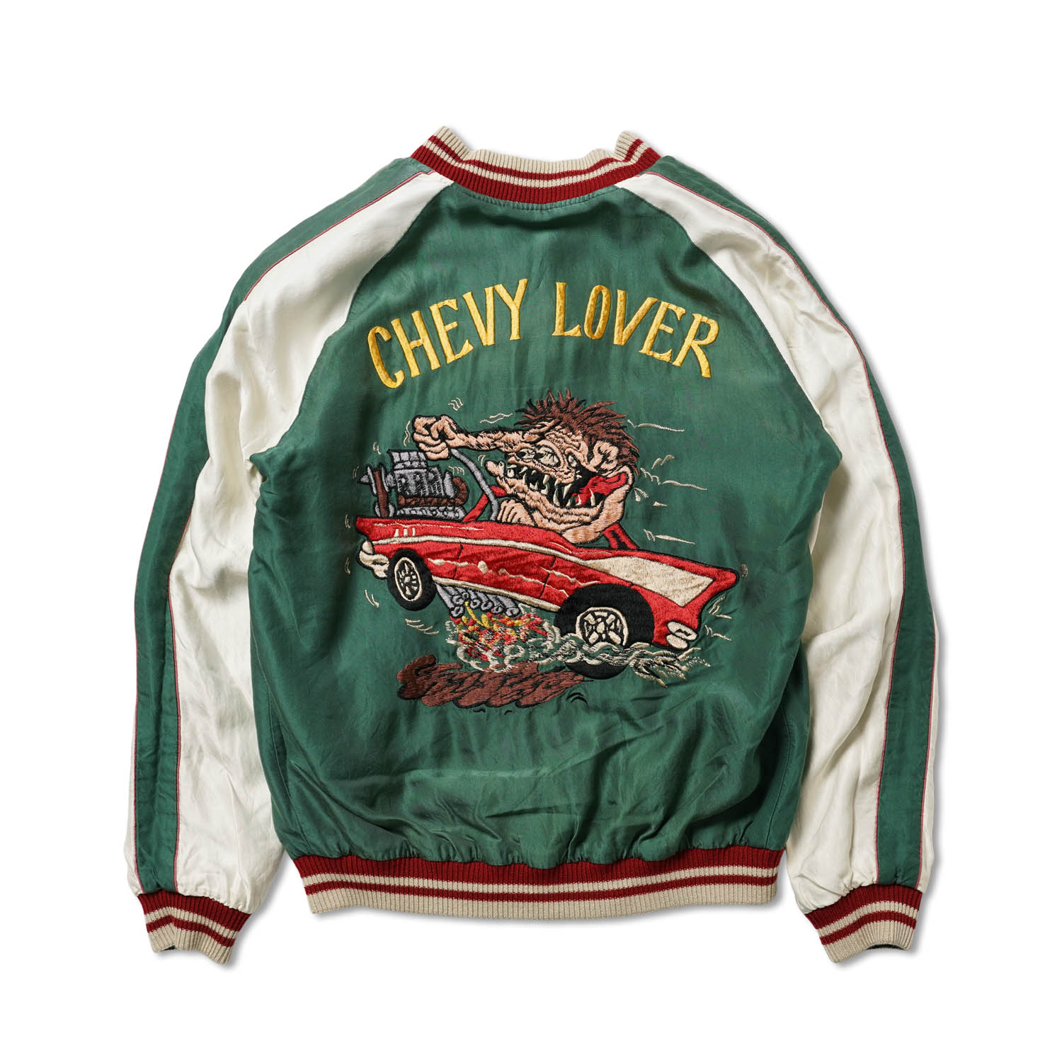 TAILOR TOYO �ơ��顼����  ���������  Mid 1950s Style Acetate Souvenir Jacket ��TIGER HEAD�� �� ��CHEVY LOVER�� (AGING MODEL)  TT15878-119