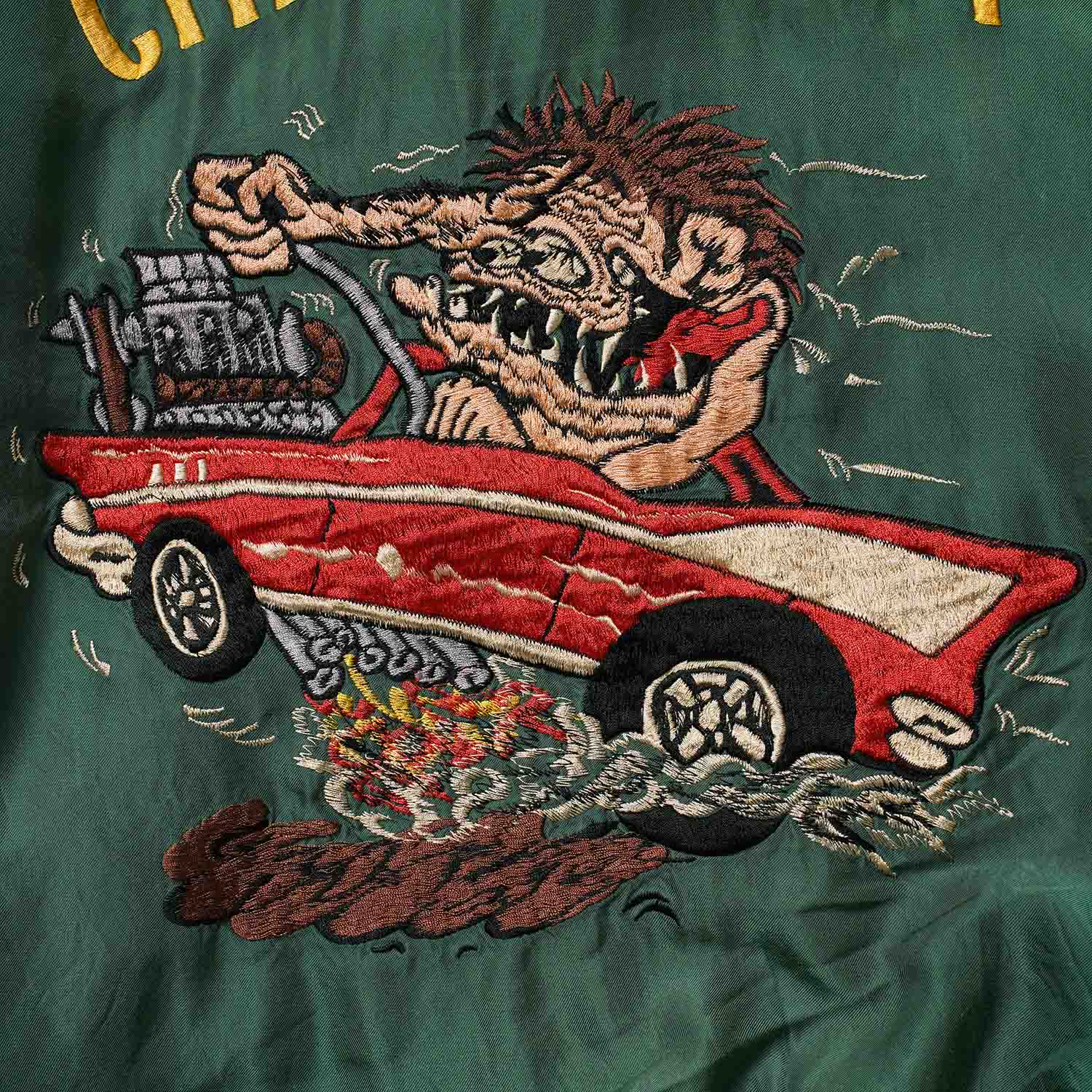 TAILOR TOYO �ơ��顼����  ���������  Mid 1950s Style Acetate Souvenir Jacket ��TIGER HEAD�� �� ��CHEVY LOVER�� (AGING MODEL)  TT15878-119