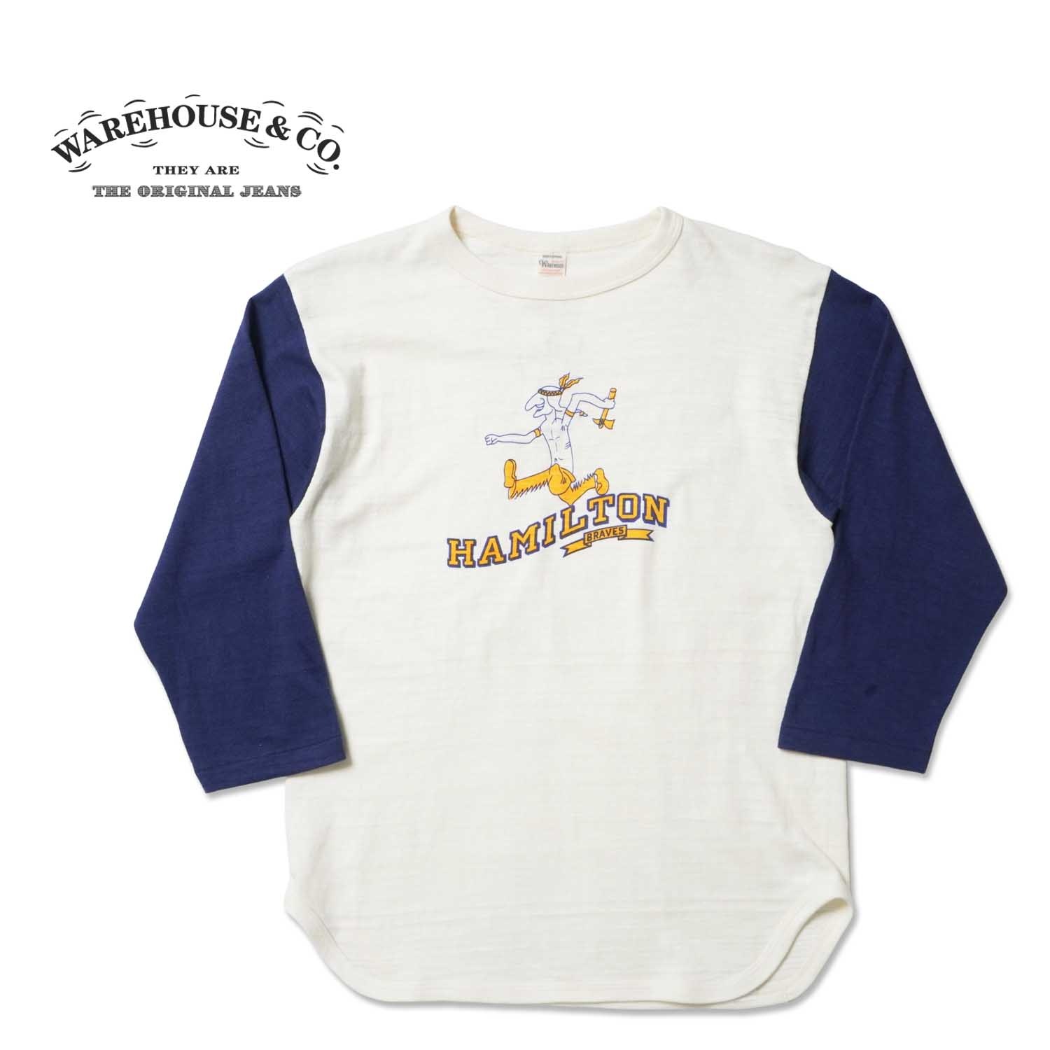 WAREHOUSE �������ϥ��� 7ʬµ �١����ܡ���T Lot.4800 "HAMILTON"  4800-HAMILTON(25AW)