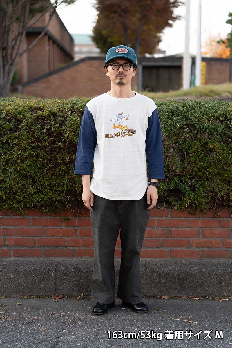 WAREHOUSE �������ϥ��� 7ʬµ �١����ܡ���T Lot.4800 "HAMILTON"  4800-HAMILTON(25AW)