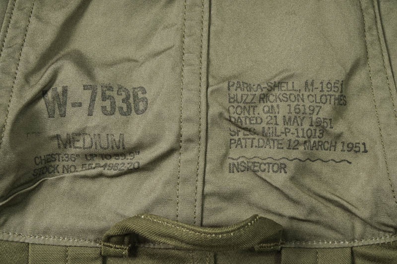 BUZZ RICKSON'S Хꥯ եɥ㥱å TYPE M-51 "BUZZ RICKSON CLOTHES" BR12266