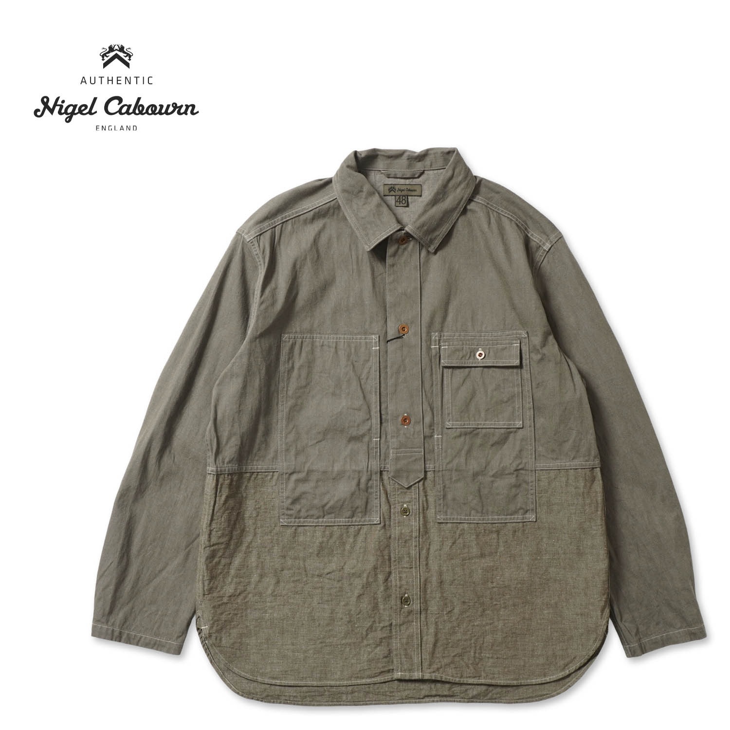 Nigel Cabourn �ʥ������륱���ܥ� Ĺµ ����� ��UTILITY SHIRT TYPE2 DENIM�� 80510010015