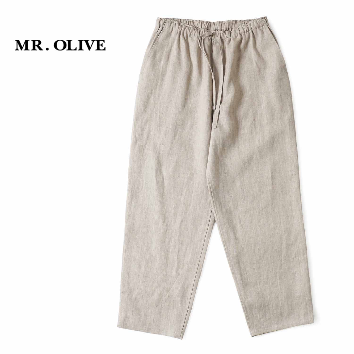 MR.OLIVE �ߥ��������꡼�� �ѥ�� "SOFT FINISH LINEN / DRAWSTRING TAPERED PANTS"  M261110