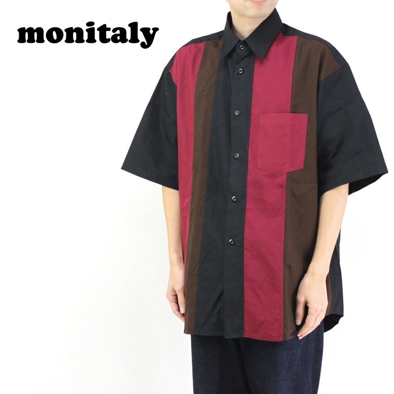 MONITALY ��˥��꡼ Ⱦµ ����� HALF SLEEVE PANELED SHIRT M25253