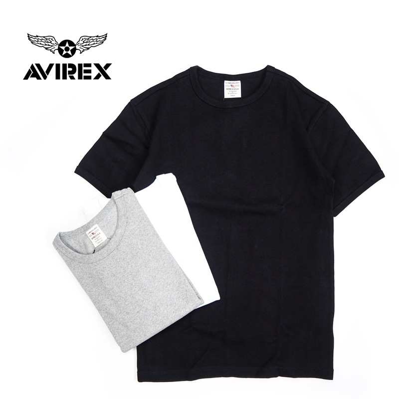 AVIREX å Ⱦµ T "S/S CREW NECK RIB T-SHIRT" AVI6143502