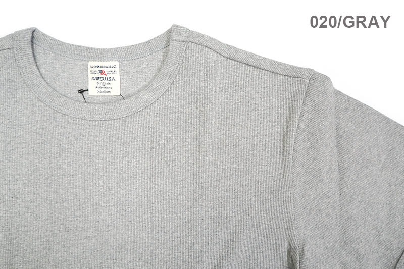 AVIREX å Ⱦµ T "S/S CREW NECK RIB T-SHIRT" AVI6143502