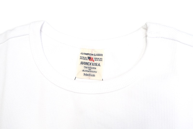 AVIREX å Ⱦµ T "S/S CREW NECK RIB T-SHIRT" AVI6143502
