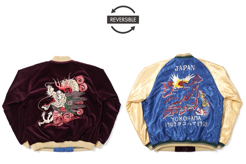 TAILOR TOYO ơ顼ΡMid 1950s Style Velveteen Souvenir JacketGOLD DRAGON  JAPAN MAPɡTT15623RG