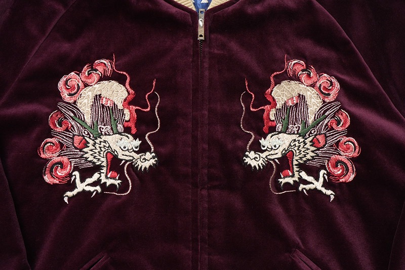 TAILOR TOYO ơ顼ΡMid 1950s Style Velveteen Souvenir JacketGOLD DRAGON  JAPAN MAPɡTT15623RG
