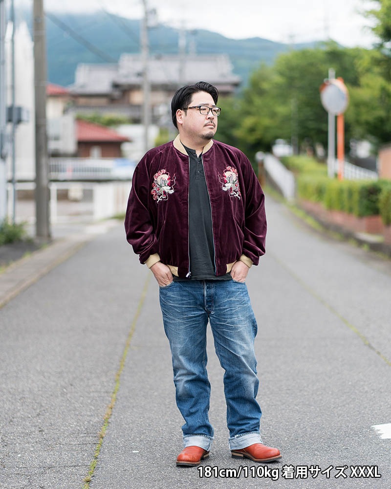 TAILOR TOYO ơ顼ΡMid 1950s Style Velveteen Souvenir JacketGOLD DRAGON  JAPAN MAPɡTT15623RG