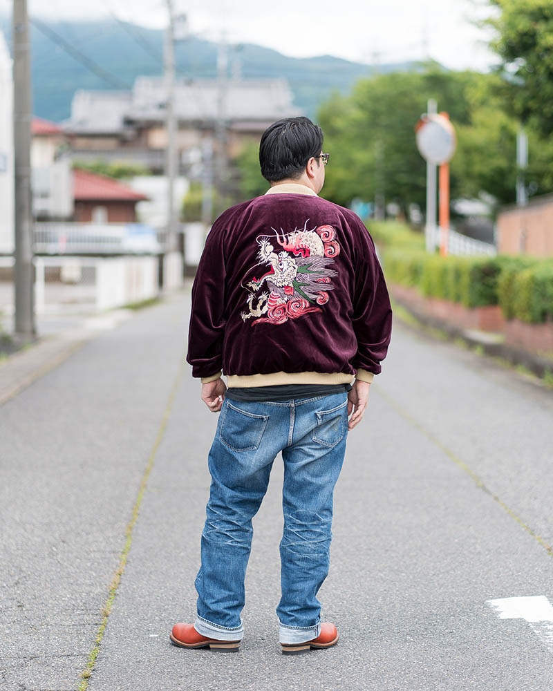 TAILOR TOYO ơ顼ΡMid 1950s Style Velveteen Souvenir JacketGOLD DRAGON  JAPAN MAPɡTT15623RG