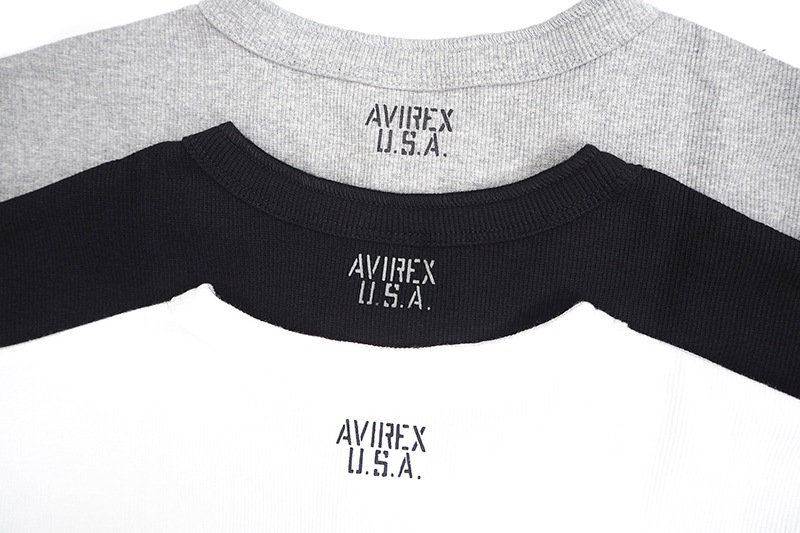 AVIREX å Ⱦµ T "S/S HENLEY NECK T-SHIRT" AVI6143504