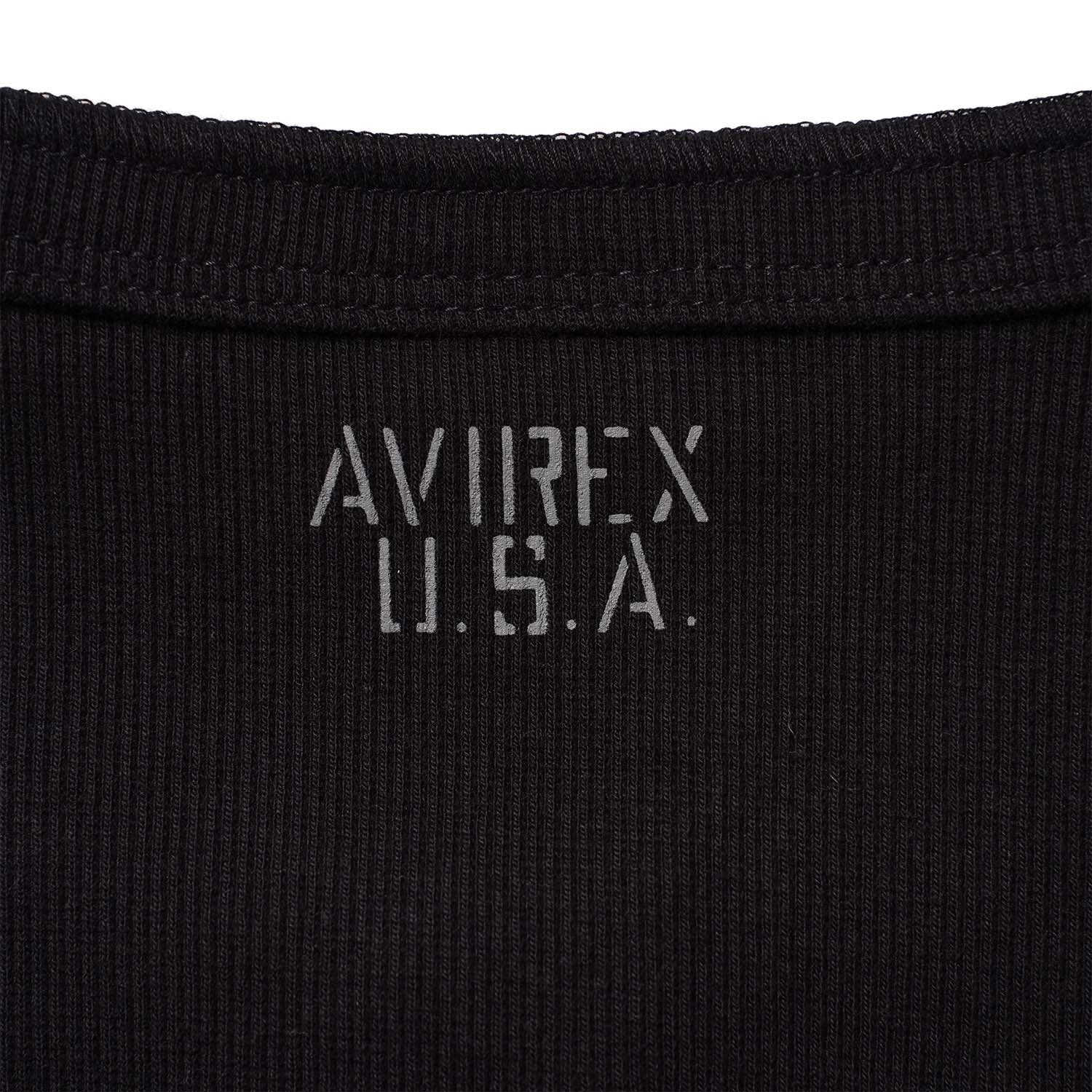 AVIREX ��������å��� Ⱦµ T����� "S/S HENLEY NECK T-SHIRT" AVI6143504