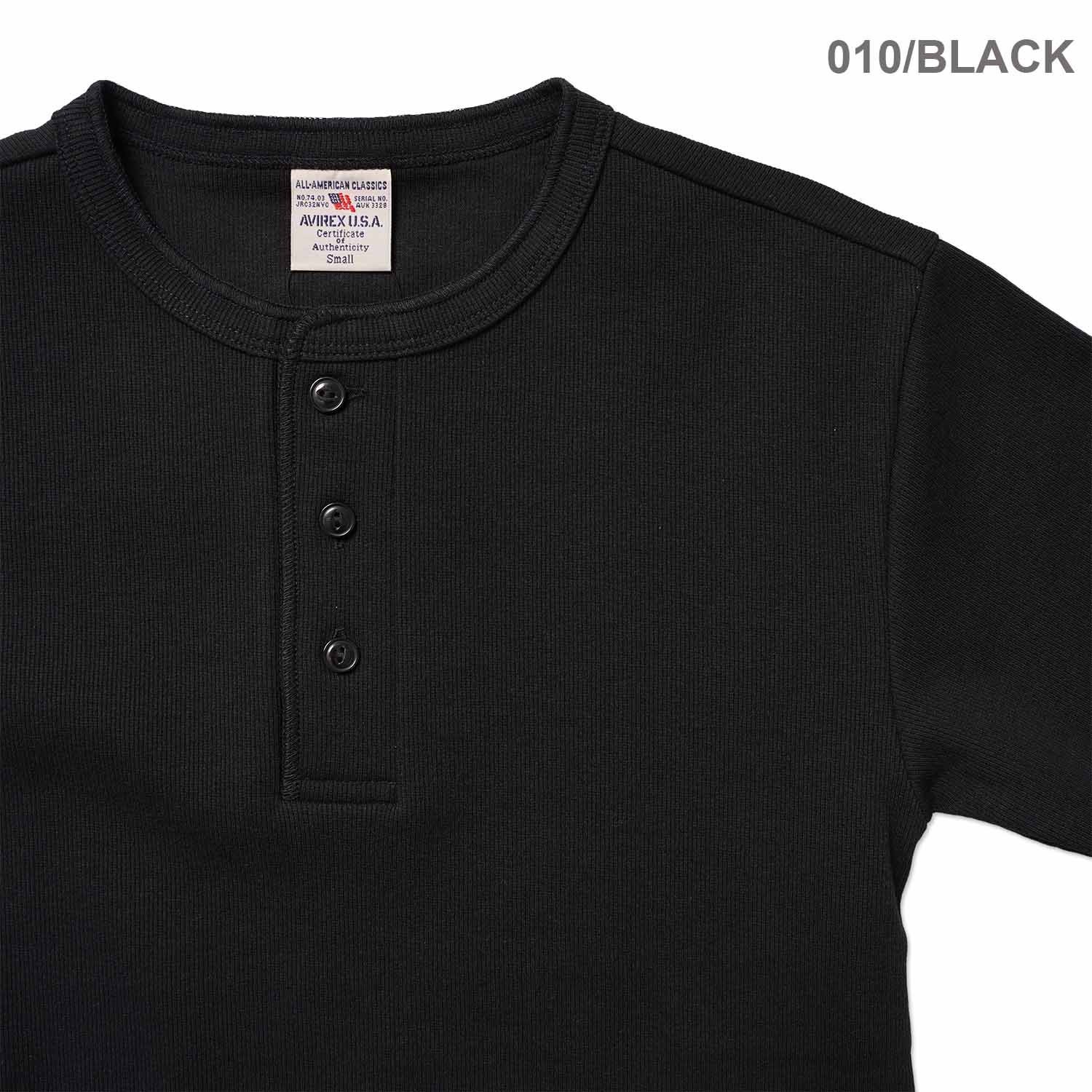 AVIREX ��������å��� Ⱦµ T����� "S/S HENLEY NECK T-SHIRT" AVI6143504