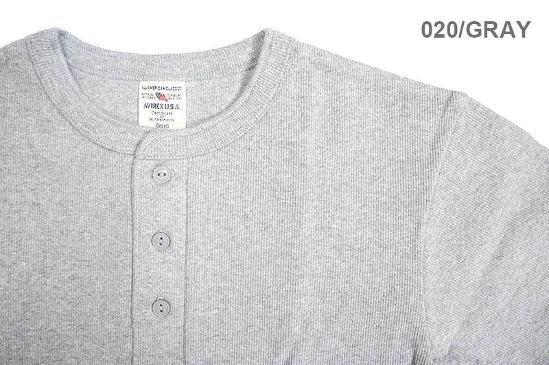 AVIREX å Ⱦµ T "S/S HENLEY NECK T-SHIRT" AVI6143504