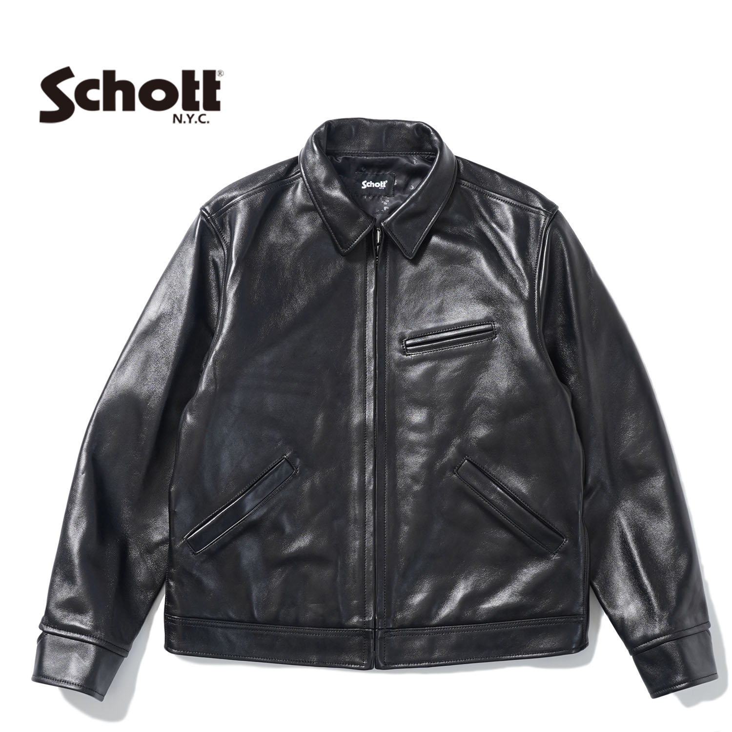 Schott ����å� �쥶���ȥ�å��� ���㥱�å� "LEATHER TRACKER JACKET" 782-6950019