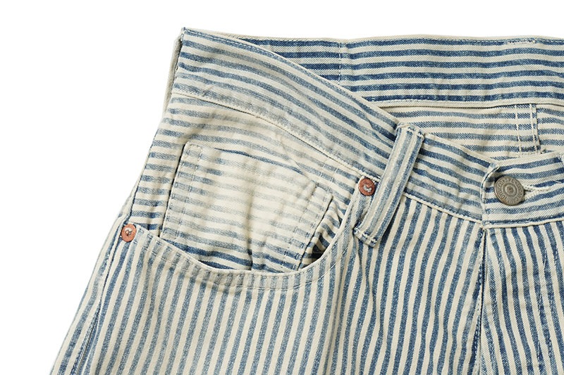 SUGAR CANE ���奬�������� �ѥ�� "11oz. HICKORY STRIPE 5POCKET WIDE PANTS AGED MODEL" SC42454