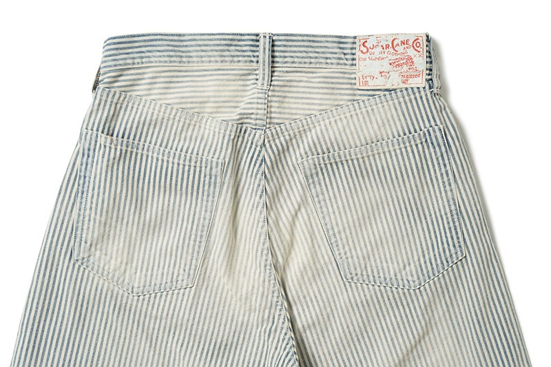 SUGAR CANE ���奬�������� �ѥ�� "11oz. HICKORY STRIPE 5POCKET WIDE PANTS AGED MODEL" SC42454