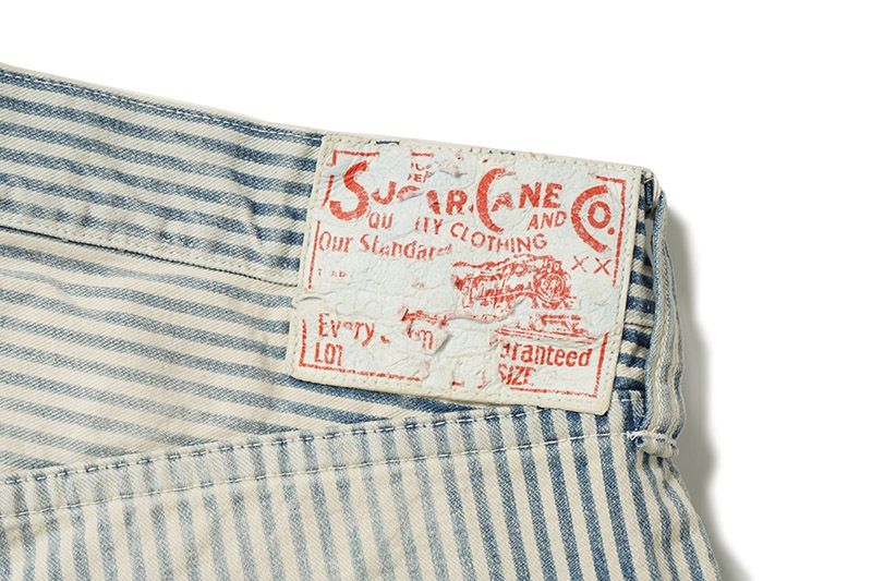 SUGAR CANE ���奬�������� �ѥ�� "11oz. HICKORY STRIPE 5POCKET WIDE PANTS AGED MODEL" SC42454