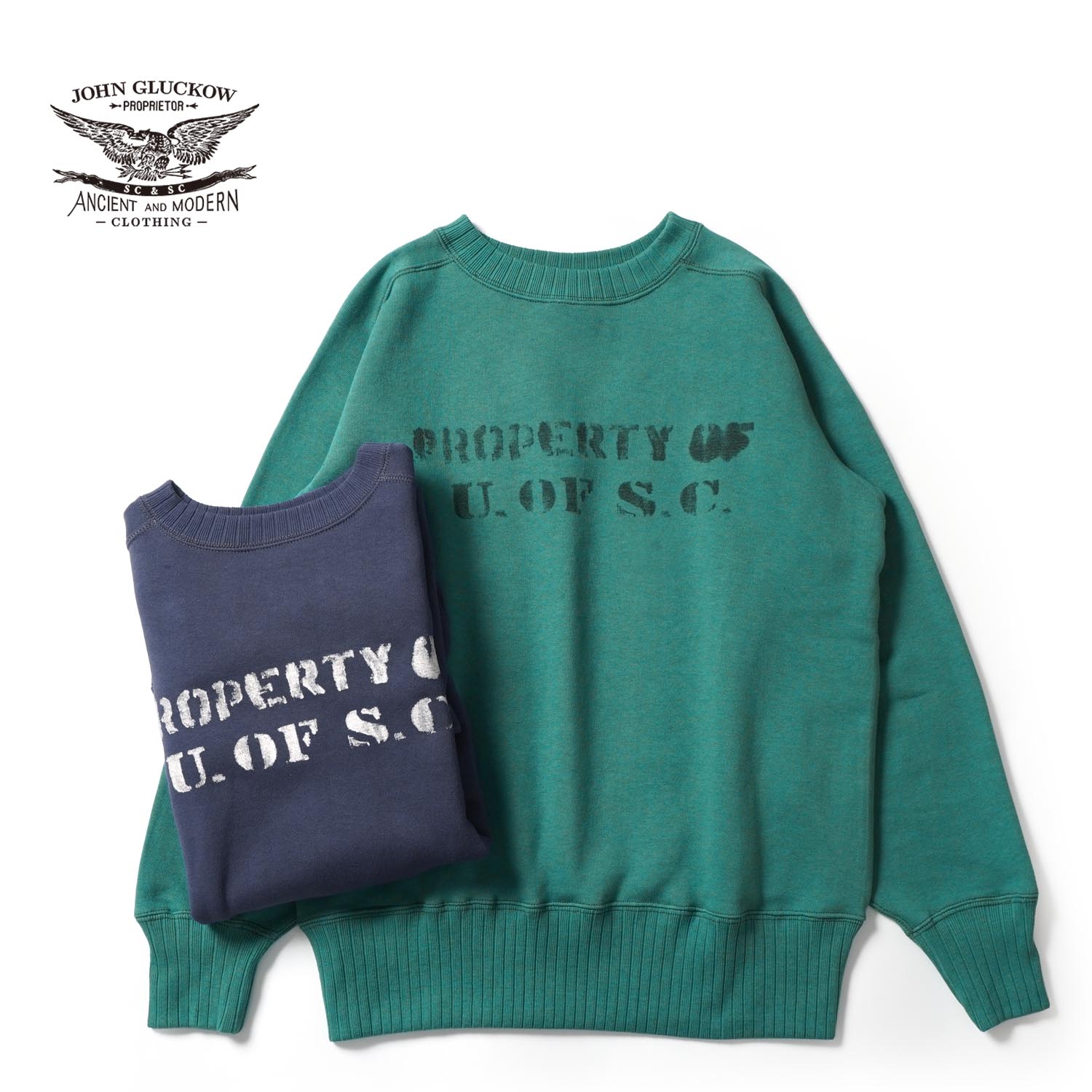 JOHN GLUCKOW ����󥰥�å��� �������å� Lot JG-CS24 The Albert Sweat  "Property of U of SC"  JG-CS24-PROPERTY