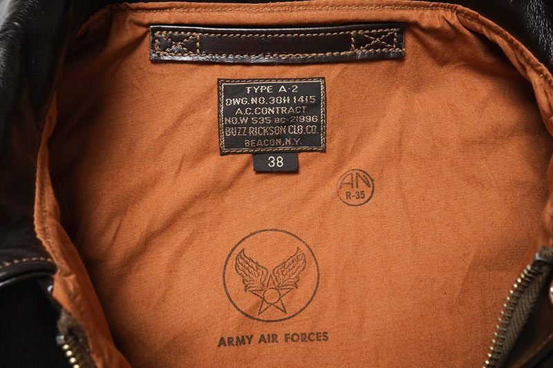 BUZZ RICKSON'S Хꥯ 㥱å Type A-2  BUZZ RICKSON CLO.CO. BACK PAINT ON THE MAKE  BR80654