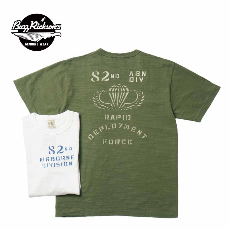 BUZZ RICKSON'S Хꥯ ȾµT SLUB YARN T-SHIRT  "82nd AIRBORNE DIV."  BR79564