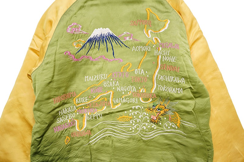 TAILOR TOYO �ơ��顼���� ��������� Early 1950s Style Acetate �� Quilt Souvenir Jacket ��KOSHO & CO.�� Special Edition ��JAPAN MAP�� �� ��TIGER PRINT�� TT15198
