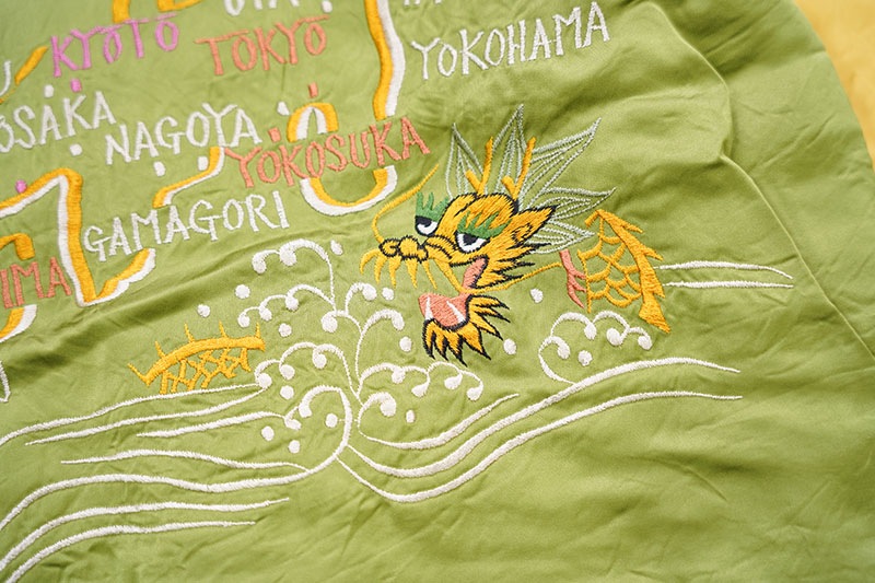 TAILOR TOYO �ơ��顼���� ��������� Early 1950s Style Acetate �� Quilt Souvenir Jacket ��KOSHO & CO.�� Special Edition ��JAPAN MAP�� �� ��TIGER PRINT�� TT15198