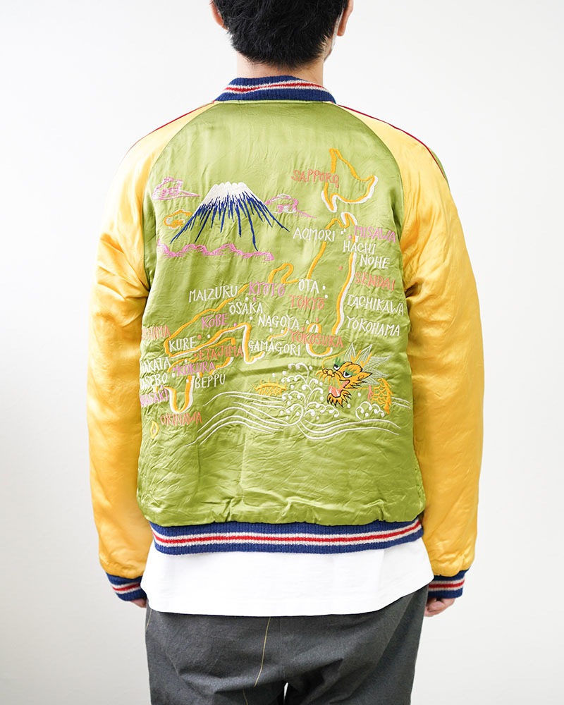 TAILOR TOYO �ơ��顼���� ��������� Early 1950s Style Acetate �� Quilt Souvenir Jacket ��KOSHO & CO.�� Special Edition ��JAPAN MAP�� �� ��TIGER PRINT�� TT15198