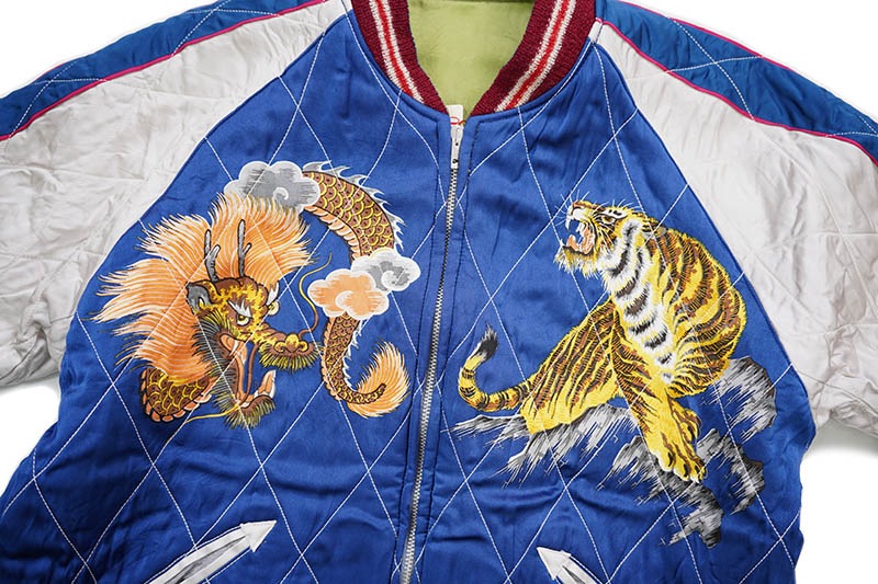 TAILOR TOYO �ơ��顼���� ��������� Early 1950s Style Acetate �� Quilt Souvenir Jacket ��KOSHO & CO.�� Special Edition ��JAPAN MAP�� �� ��TIGER PRINT�� TT15198