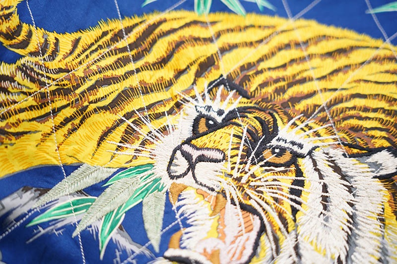 TAILOR TOYO �ơ��顼���� ��������� Early 1950s Style Acetate �� Quilt Souvenir Jacket ��KOSHO & CO.�� Special Edition ��JAPAN MAP�� �� ��TIGER PRINT�� TT15198