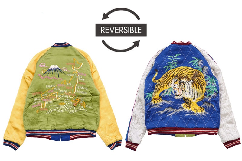 TAILOR TOYO �ơ��顼���� ��������� Early 1950s Style Acetate �� Quilt Souvenir Jacket ��KOSHO & CO.�� Special Edition ��JAPAN MAP�� �� ��TIGER PRINT�� TT15198