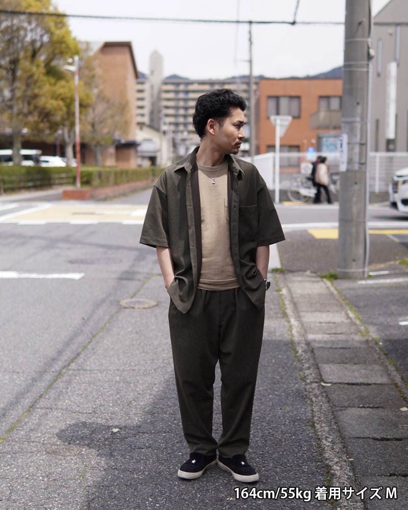 MR.OLIVE �ߥ��������꡼�� Ⱦµ����� "FIELDSENSOR PANAMA JERSEY / S/S REGULAR COLLAR SHIRT" M241131