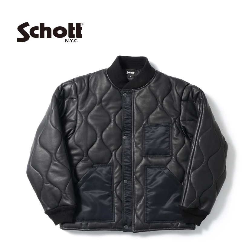 Schott ����å� ���㥱�å� �饤�ʡ� "QUILTED LINNER SHORT LEATHER" 782-4250007