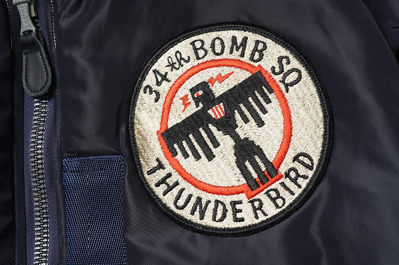 BUZZ RICKSON'S Хꥯ 㥱å Type B-15C(MOD.)  A.F.BLUE B.RICKSON & SONS. INC. 34th BOMB.SQ.THUNDERBIRDS  BR15744