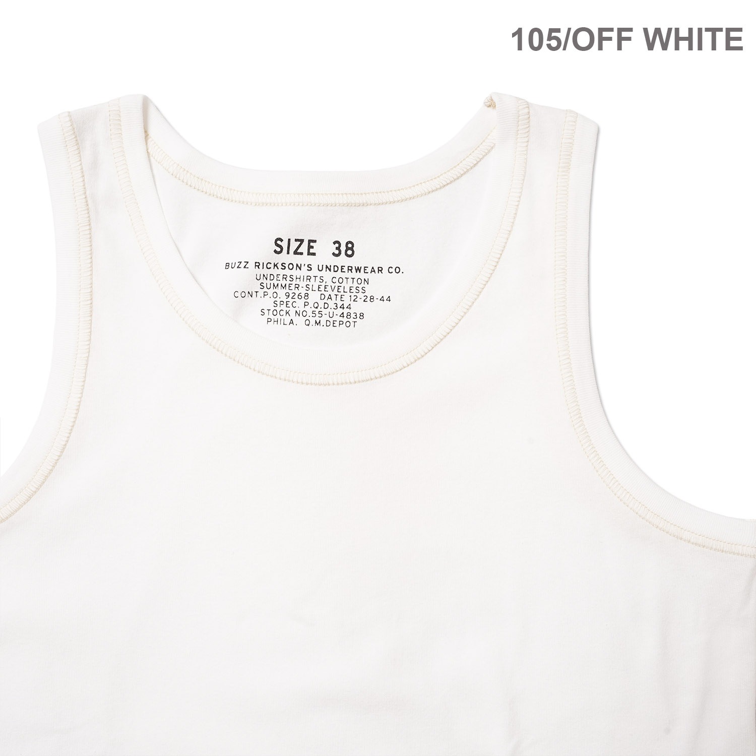 BUZZ RICKSON'S �Х��ꥯ���� ���󥯥ȥå�  "UNDERSHIRTS, COTTON SUMMER-SLEEVELESS"  BR79741