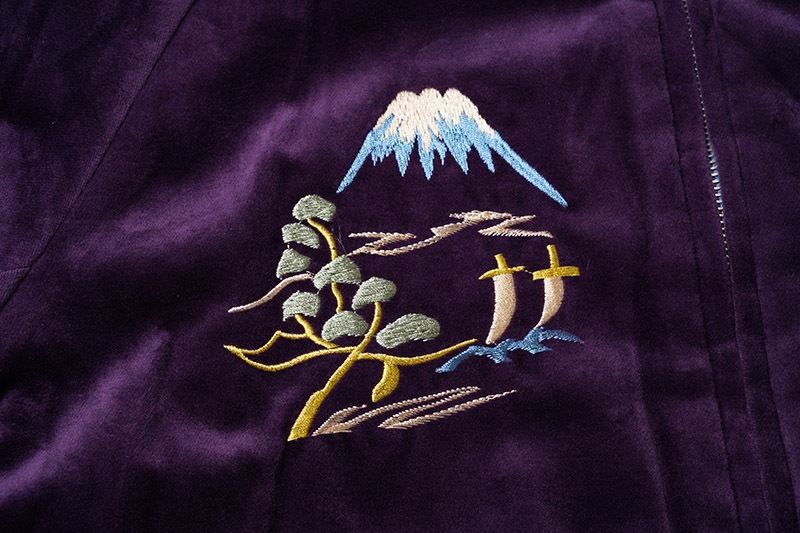 TAILOR TOYO ơ顼  Mid 1950s Style Velveteen Souvenir Jacket LANDSCAPE  DRAGON TT15392-175