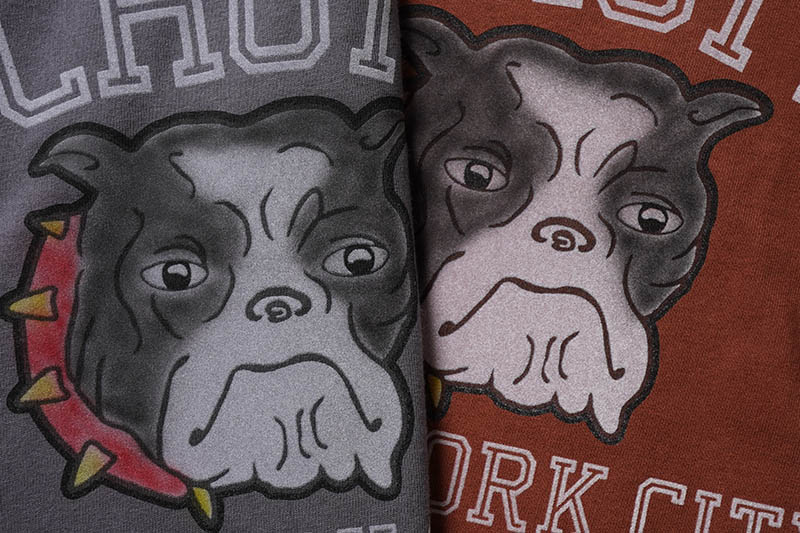 Schott ����å� Ĺµ�ԥ���� "COLOR FLOCKY BULLDOG LS T-SHIRT" 782-4230013