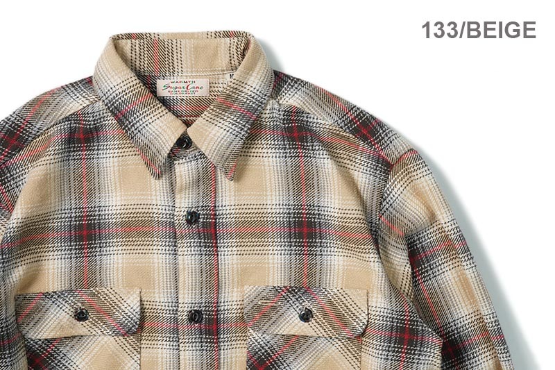 SUGAR CANE 奬 Ĺµ  "FICTION ROMANCE TWILL CHECK WORK SHIRTS"  SC29365